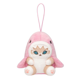mofusand Shark Meow Pastel Plush Keychain