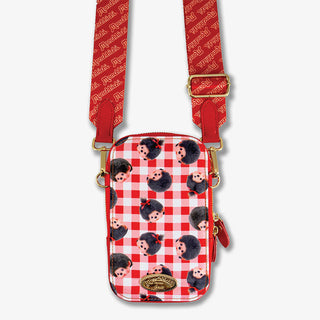 Monchhichi Plaid Printed Phone Wallet