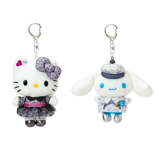 Sanrio Monochrome Animal Print Plush Keychain