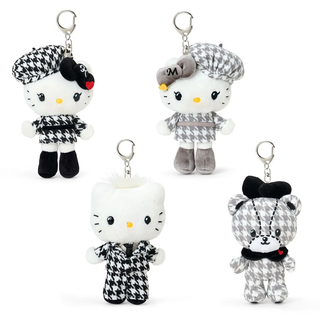 Sanrio Monochrome Birthday Twins Plush Keychain