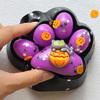 Black Cat Pudding Paw Squishy