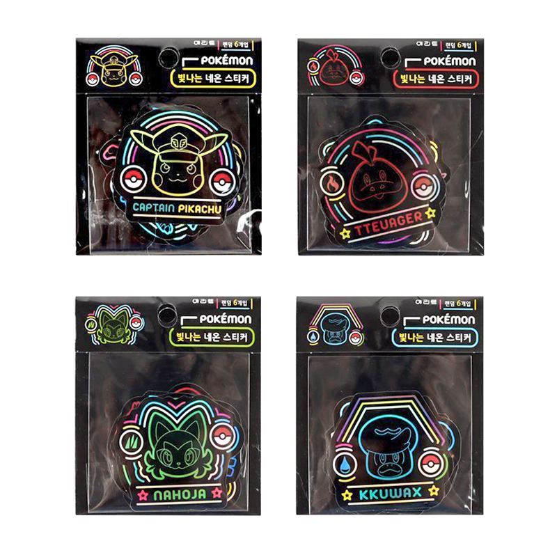 Pokemon Neon Sticker Pack – JapanLA