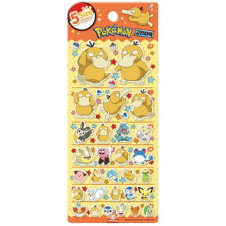 Pokemon Psyduck 5-Size Sticker Sheet
