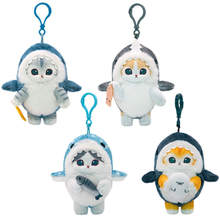 mofusand Shark Meow Plush Keychain
