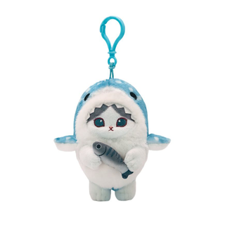 mofusand Shark Meow Plush Keychain