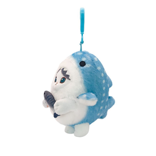 mofusand Shark Meow Plush Keychain