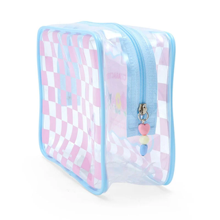 Sanrio Pastel Check Clear Zipper Pouch