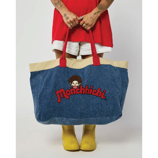 Monchhichi Washed Denim Tote Bag