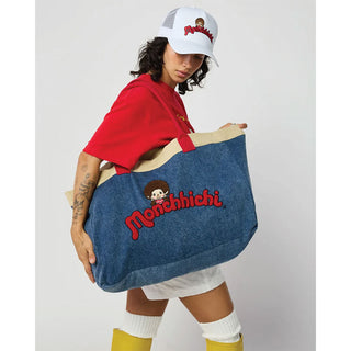 Monchhichi Washed Denim Tote Bag