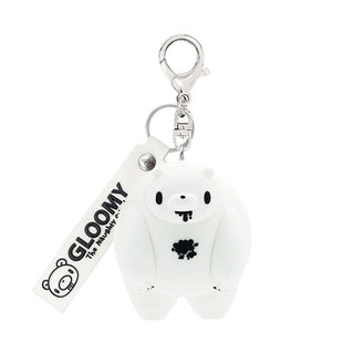 white gloomy bear chubby vinyl keychain