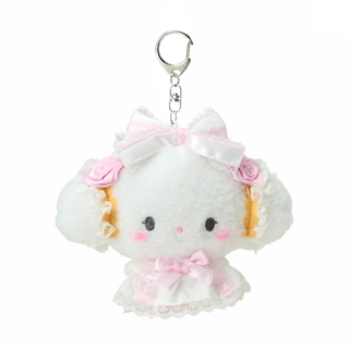 Sanrio White Frills Plush Keychain