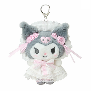 Sanrio White Frills Plush Keychain