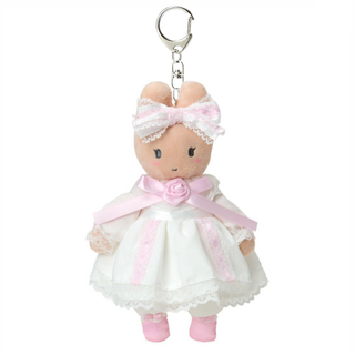 Sanrio White Frills Plush Keychain
