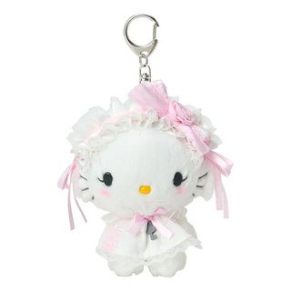 Sanrio White Frills Plush Keychain