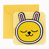 Kakao Friends Face Cutout Greeting Card