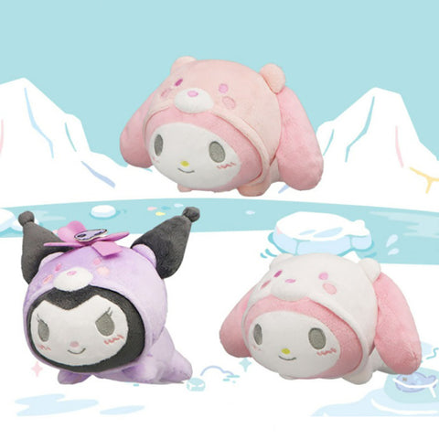 Sanrio Ice Friends Girls Laying Plush