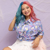 JapanLA Hello Kitty & Friends Kawaii Horror Button Up