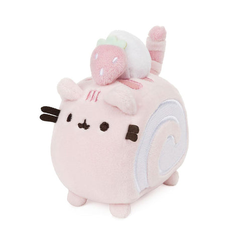 Pusheen Pink Strawberry Roll Cake Plush