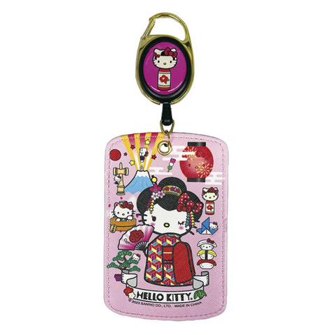 Hello Kitty Japan Pop Card Case with Reel