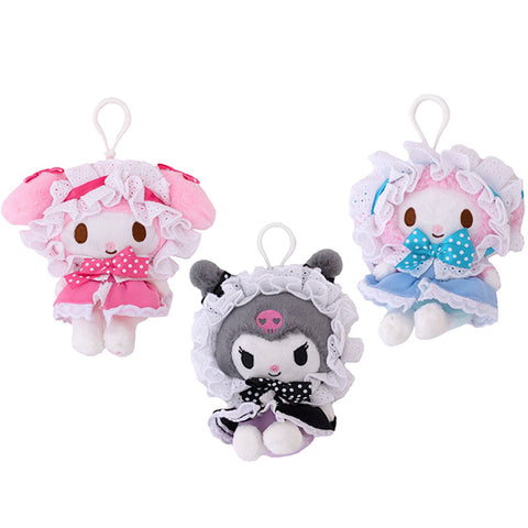 Sanrio Characters Fluffy Lolita Dress with Bonnet Clip-on Mascot