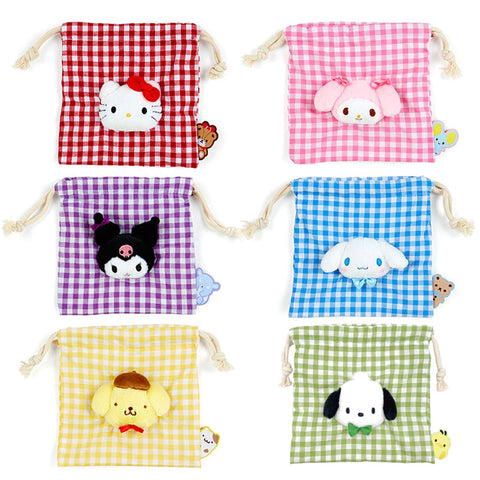 Sanrio Character Mochimochi Round Plush Charms