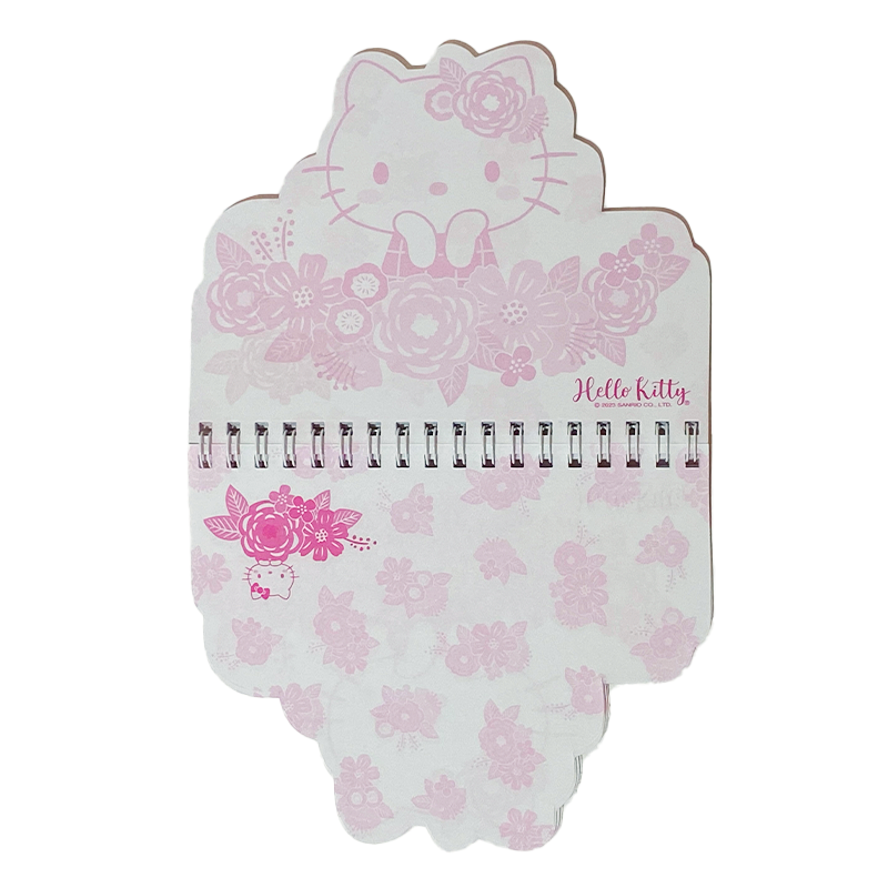 Hello Kitty Flowers Die-Cut Spiral Notepad – JapanLA
