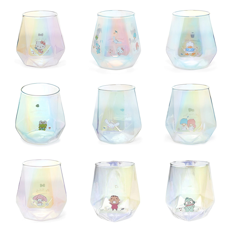 Floral Kitty Glass Cup
