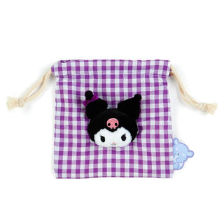 Sanrio Characters Plaid Drawstring Pouch