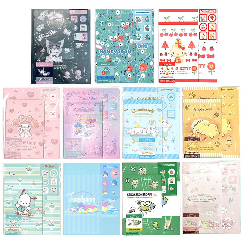 Sanrio Letter Sets: Cinnamoroll, My Melody, Kuromi, and Character