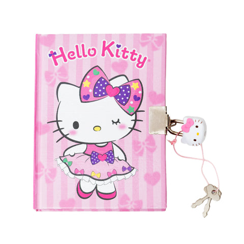 Hello Kitty Girly Ribbon Locking Diary