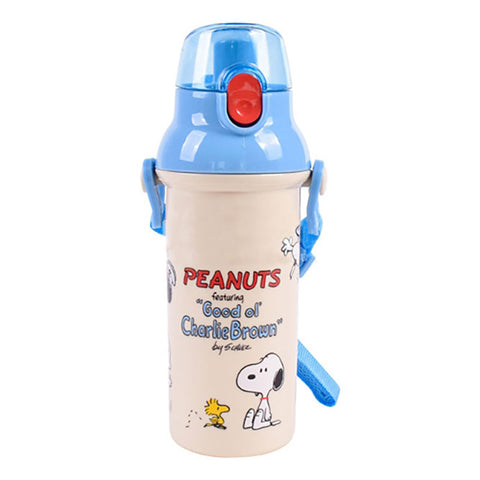 Snoopy One-Touch Water Bottle with Shoulder Strap