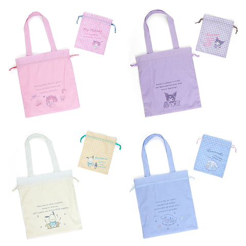 Sanrio Characters Tote and Drawstring Bag Set