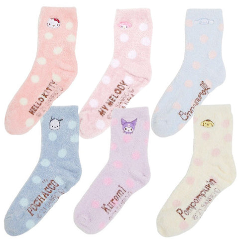 Sanrio Characters Polka Dot Room Socks