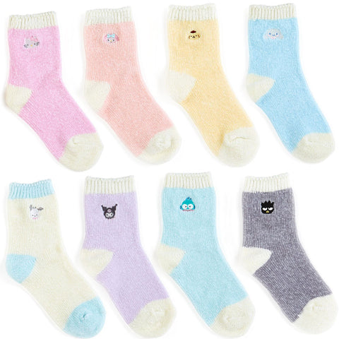 Sanrio Characters Embroidered Chenille Adult Socks